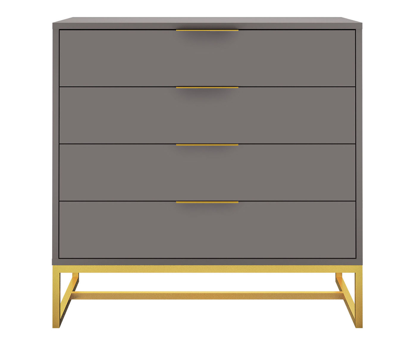 C&ocirc;moda Itzzon Cinza e Dourado - image 0