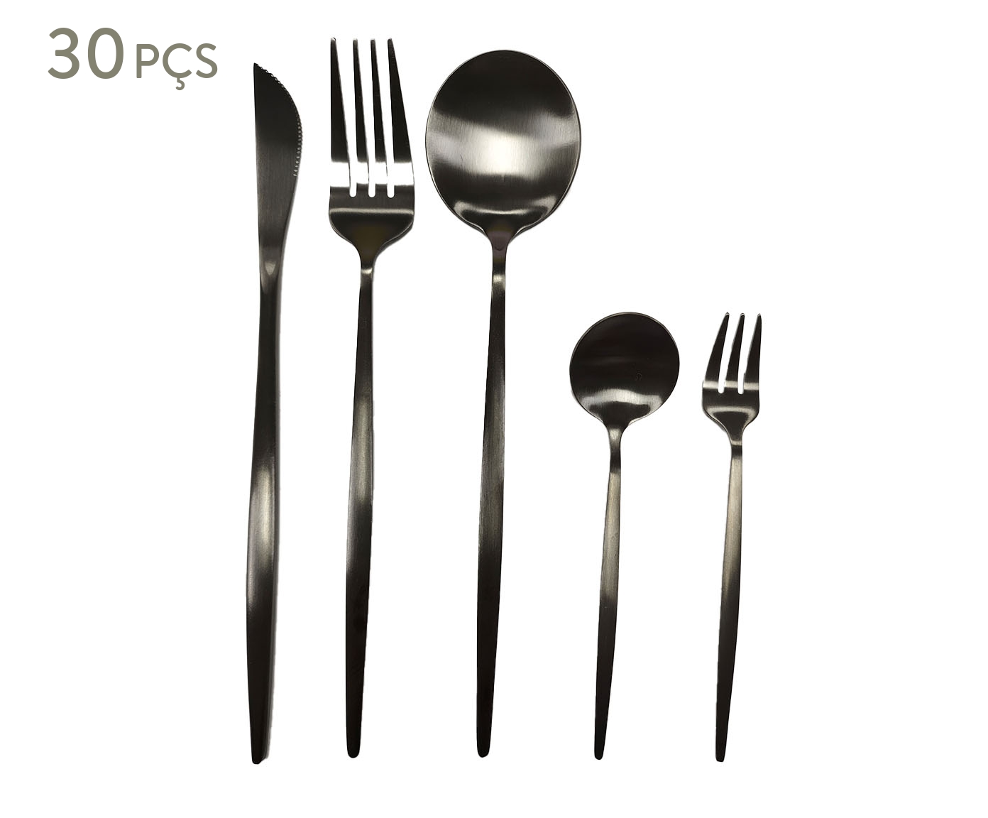 Faqueiro em Inox Berlin Preto - image 0
