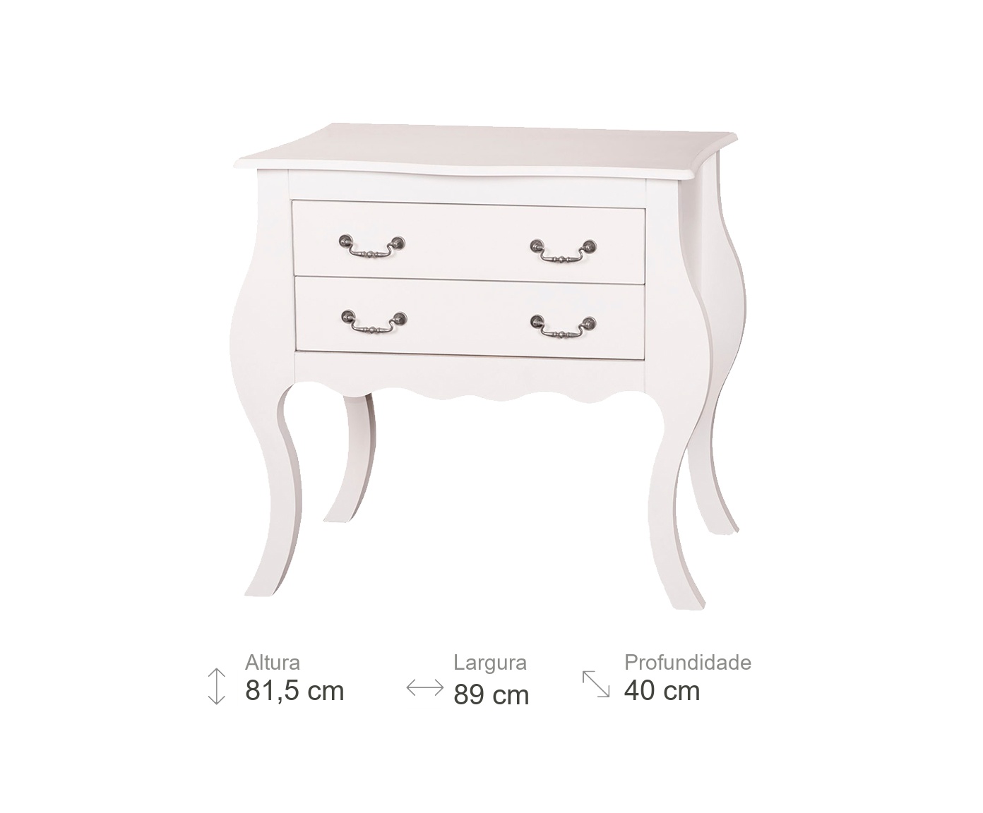 C&ocirc;moda Bombe Aguitoni Branca - image 1