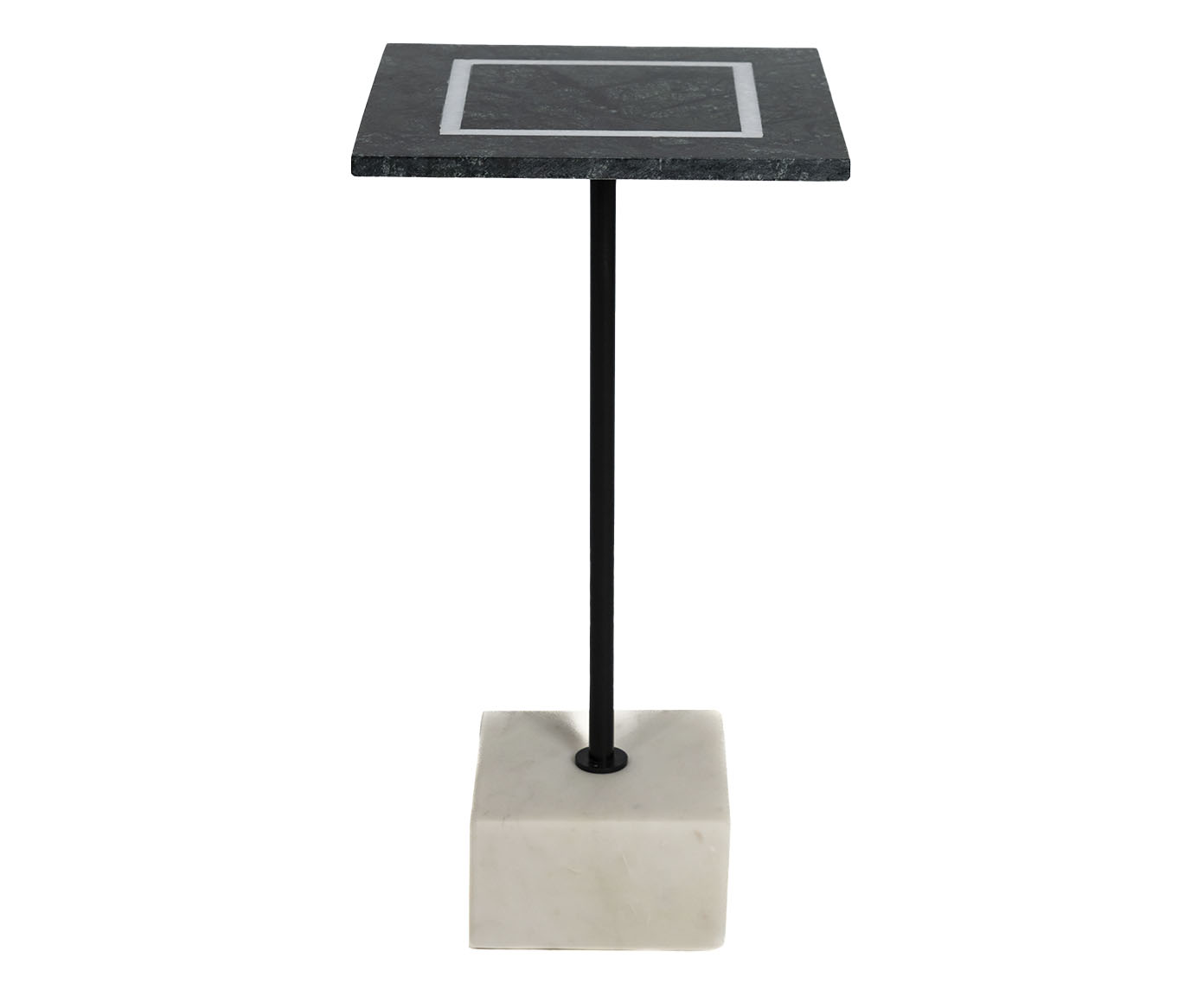 Mesa Lateral Cheslav Preto Esverdeado e Branco image number 0