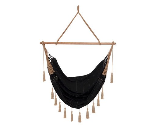 Cadeira de Balan&ccedil;o com Tassel Duna - Preta - image 0