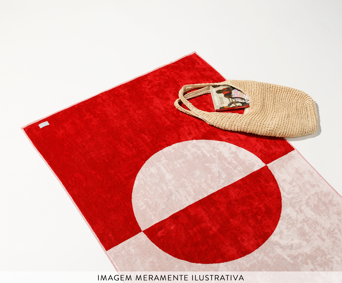 Toalha de Praia Phuket Vermelho e Off-White - image 1