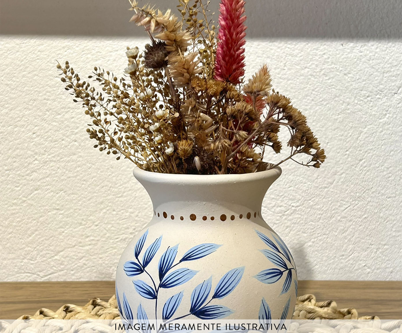 Vaso Tradicional Folhagem Azul - image 1