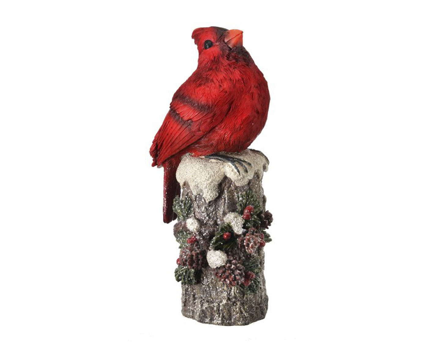 Pe&ccedil;a Decorativa de Natal em Resina Cardeal No Ninho - image 0