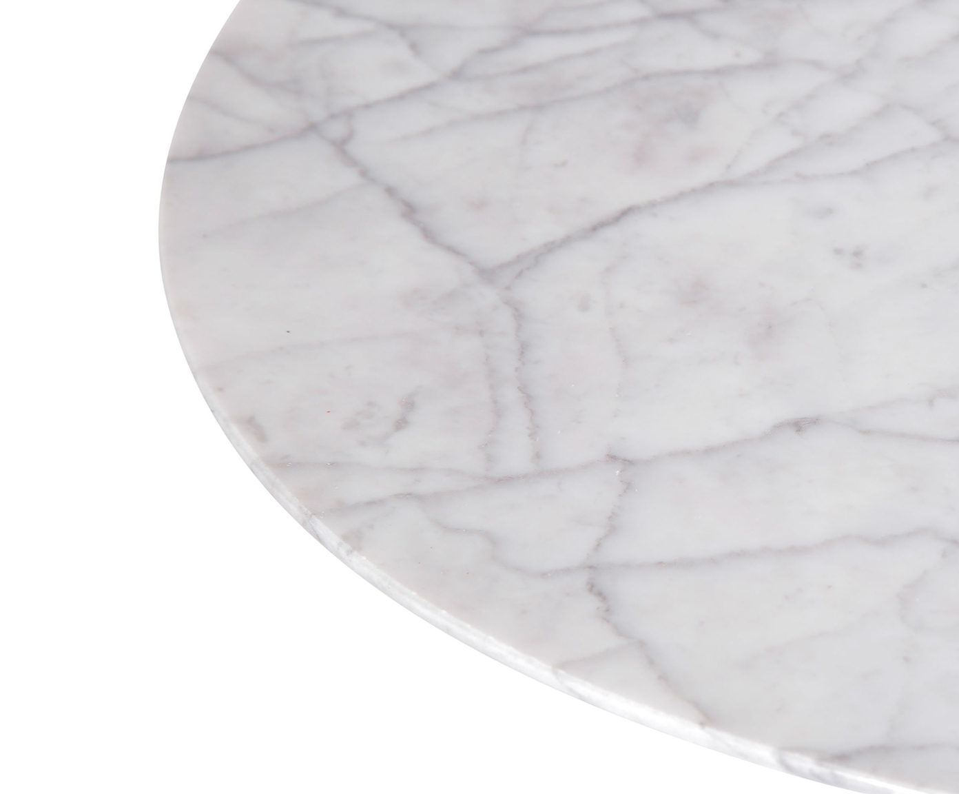 Mesa Saarinen Lateral Oval Carrara Base Preta image number 2