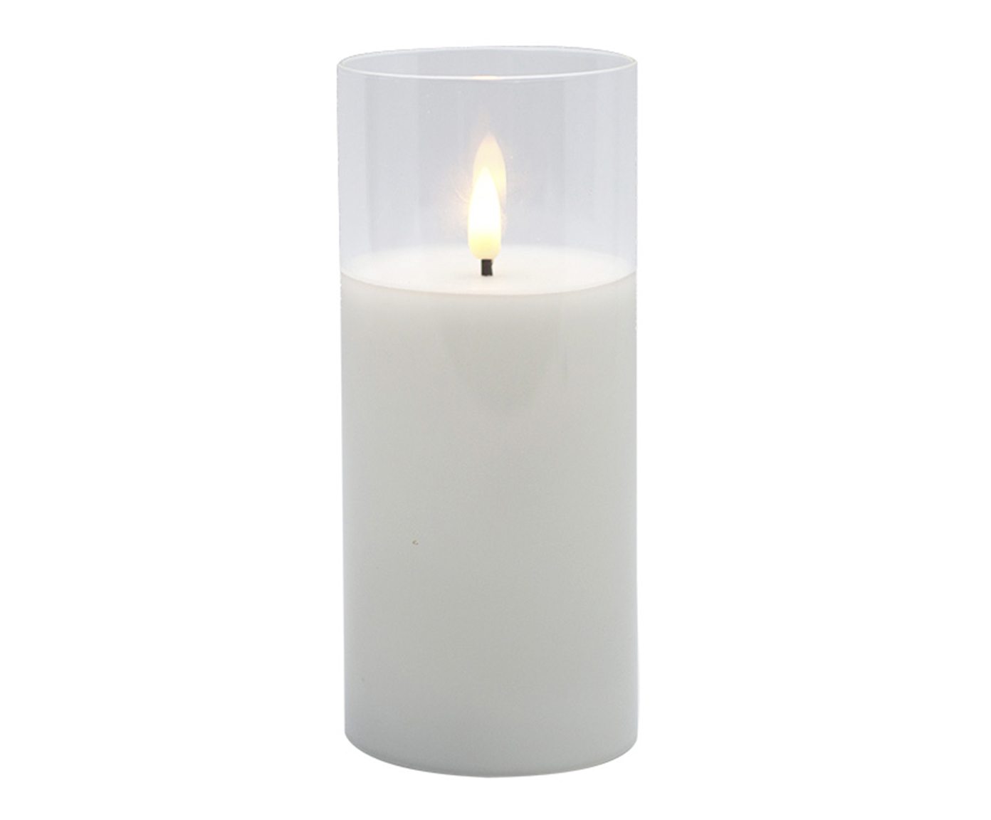 Vela Decorativa de LED Torche Branco Grande - image 0