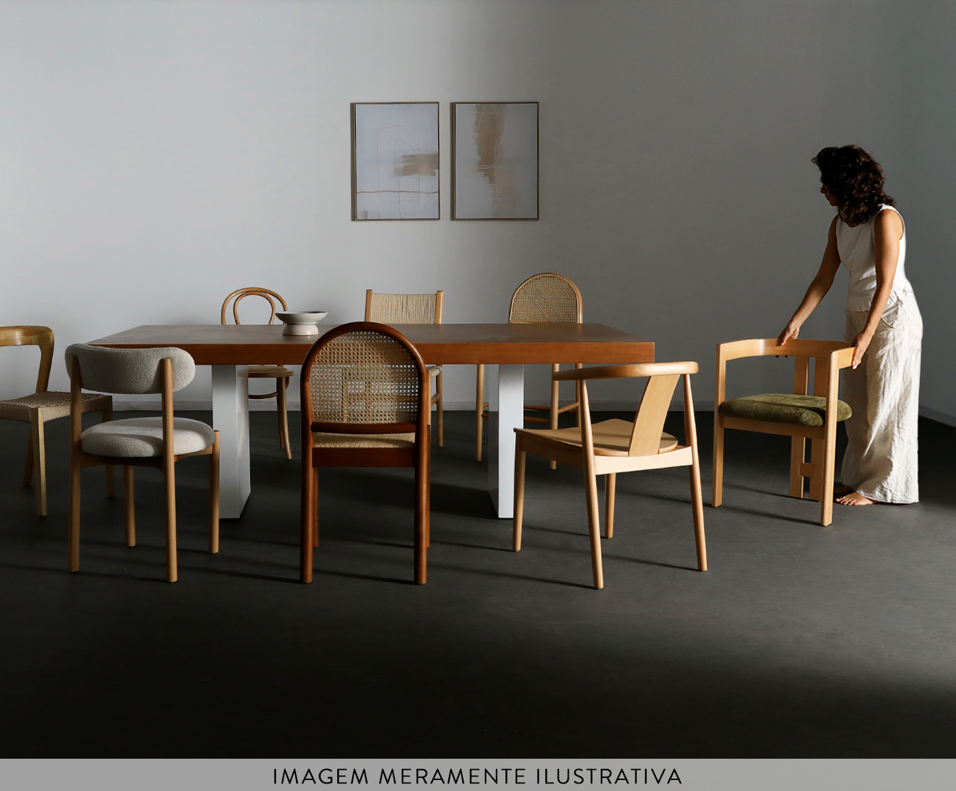 Cadeira Atria Natural e Off White - image 1