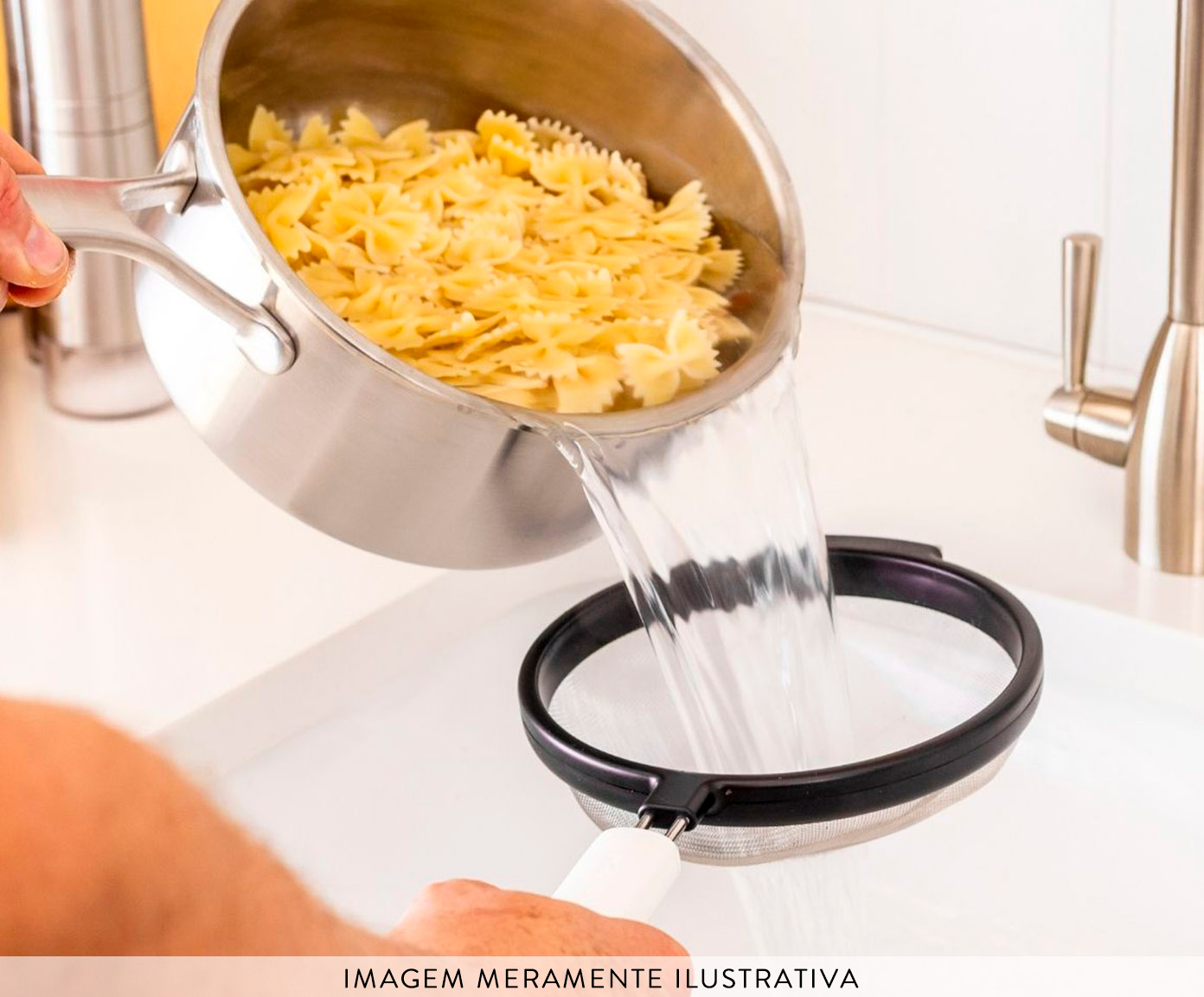 Peneira em A&ccedil;o Inox Pr&aacute;tica Kitchenaid Branco image number 3