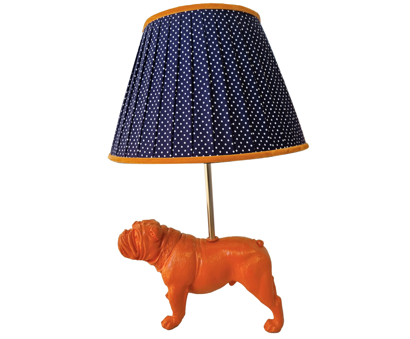 Base Lumin&aacute;ria Cachorro Bulldog Ingl&ecirc;s Juka Laranja - image 1