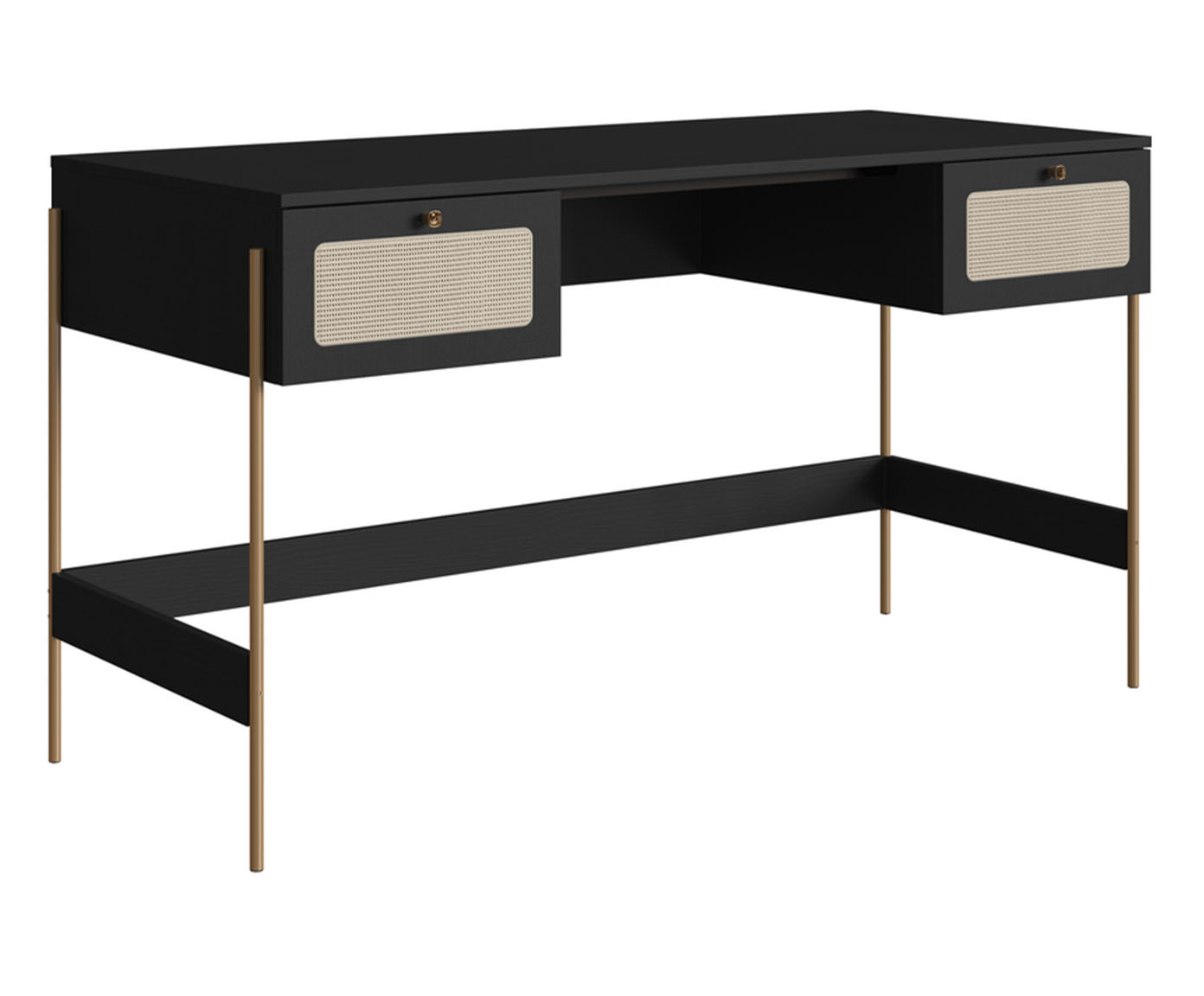 Escrivaninha Tela Oslo Nero e Dourado - image 0