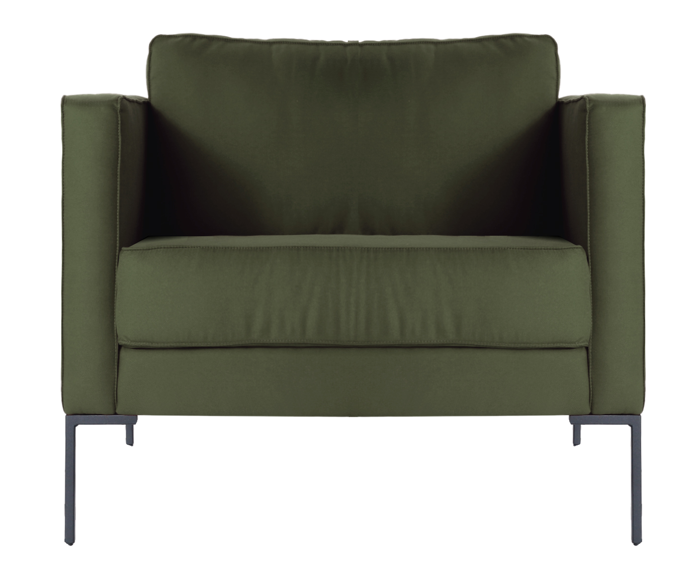 Poltrona Ettore em Tecido Verde - image 0