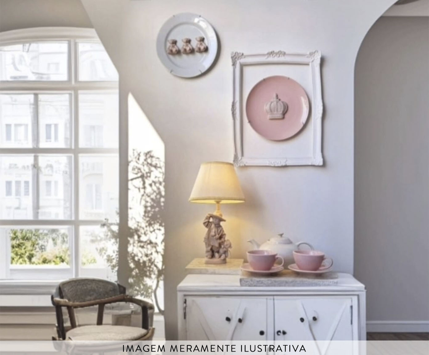 Prato em Porcelana Ursinhos Rosa - image 1