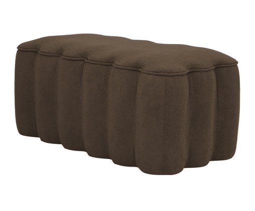 Puff Ret&acirc;ngular Boucle Pitanga Canela image number 3