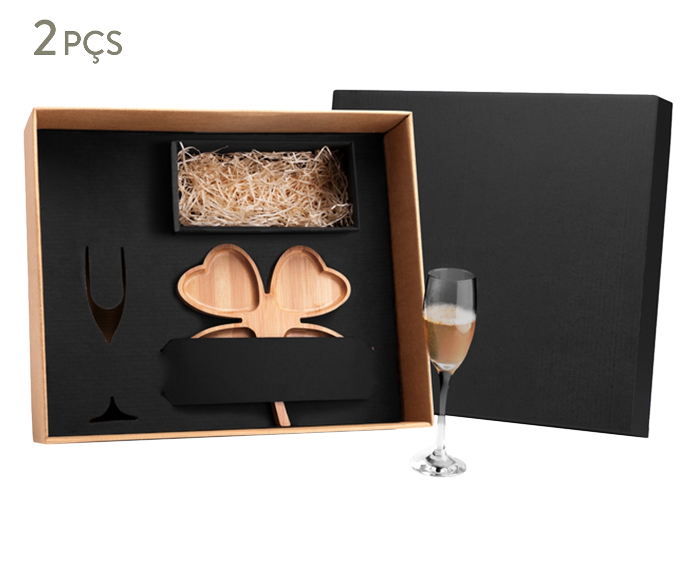 Jogo para Servir Petiscos E Champagne em Bambu Louisa - image 0