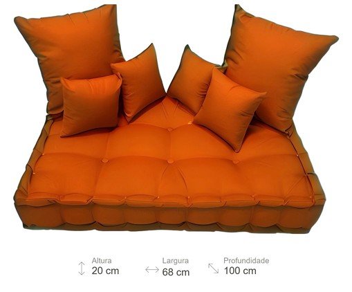 Futon Turco com Almofadas laranja image number 3
