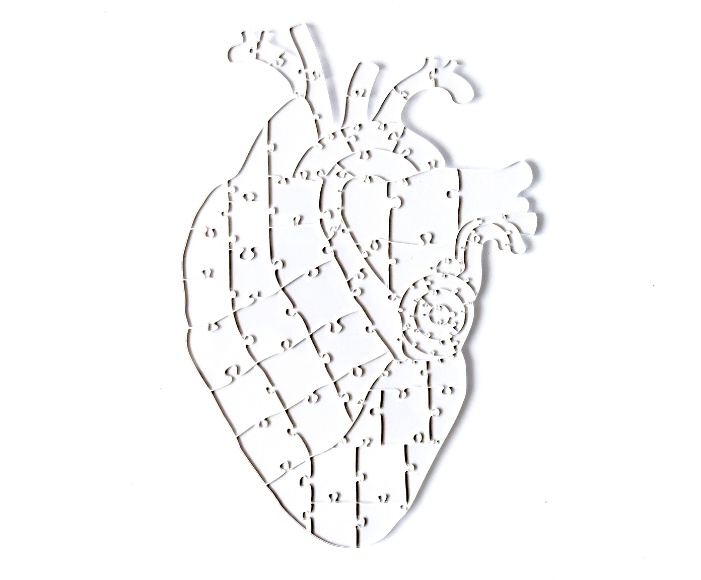 Jogo de Quebra-Cabe&ccedil;a Transparente Heart com Moldura Madeira image number 2