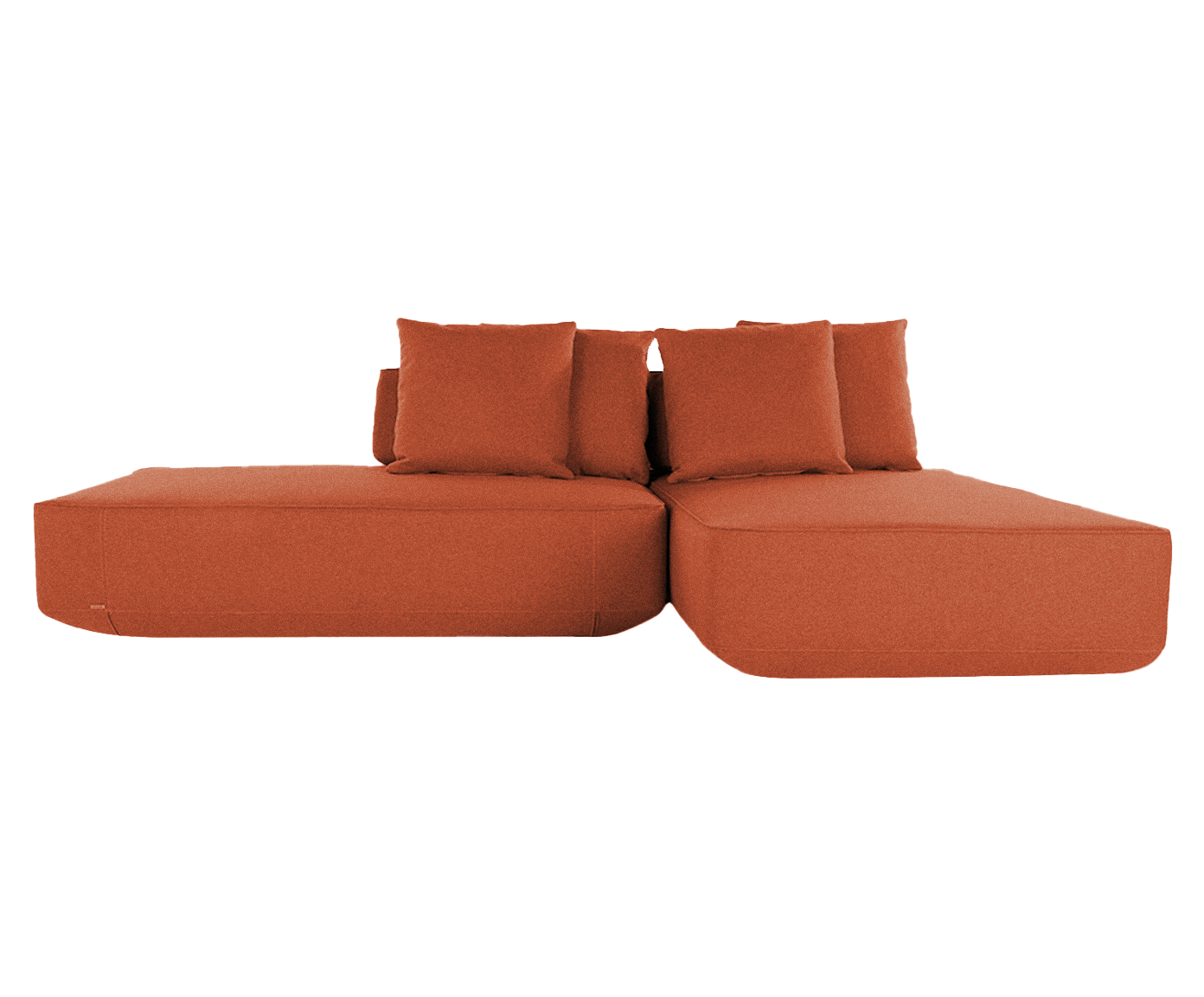 Sof&aacute; Ilha 2 M&oacute;dulos Chaise Ipu&atilde; Terracota - image 0