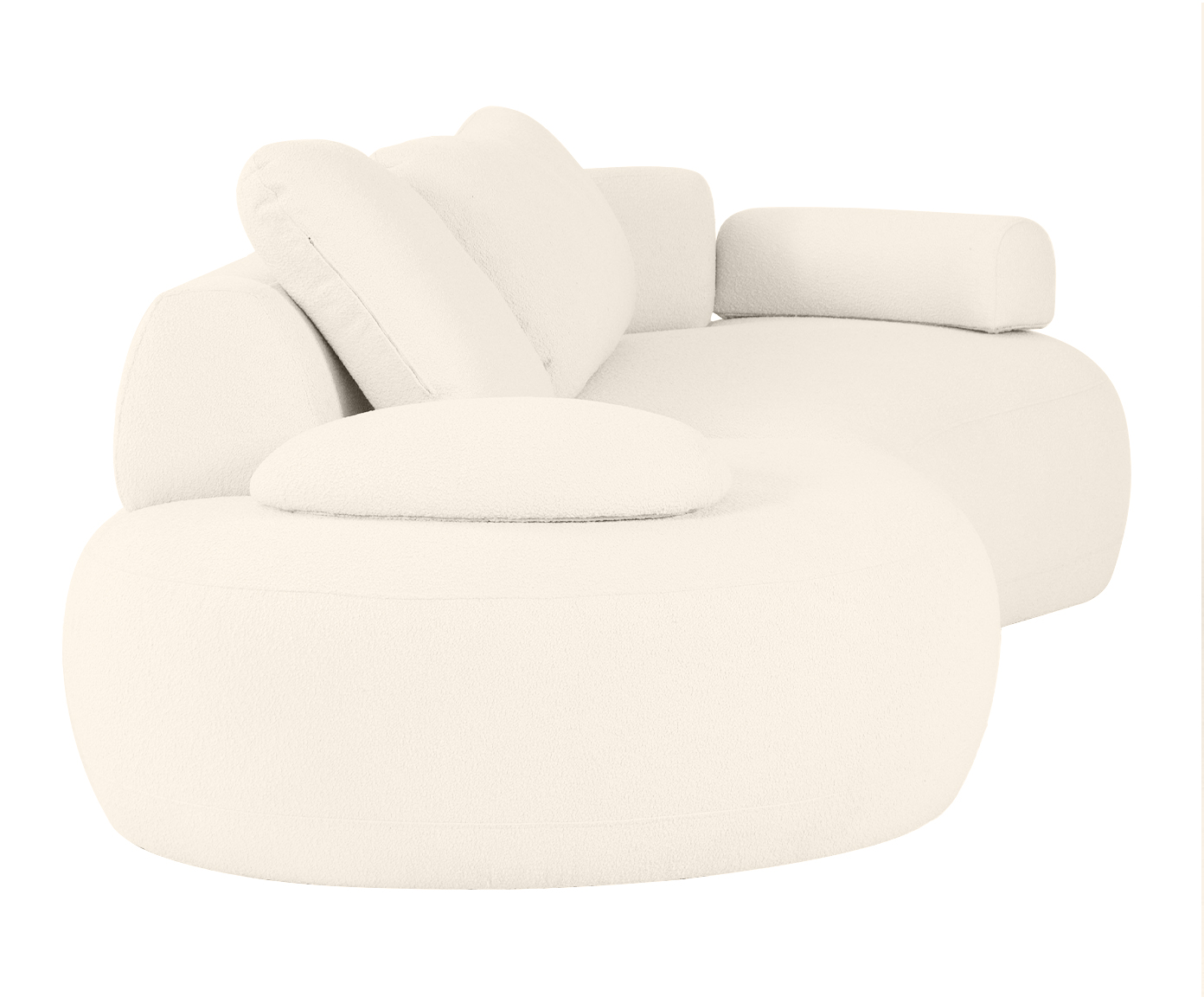Sof&aacute; Laguna by Elle - Lateral Direta Estendida Boucle Off White VII - image 1