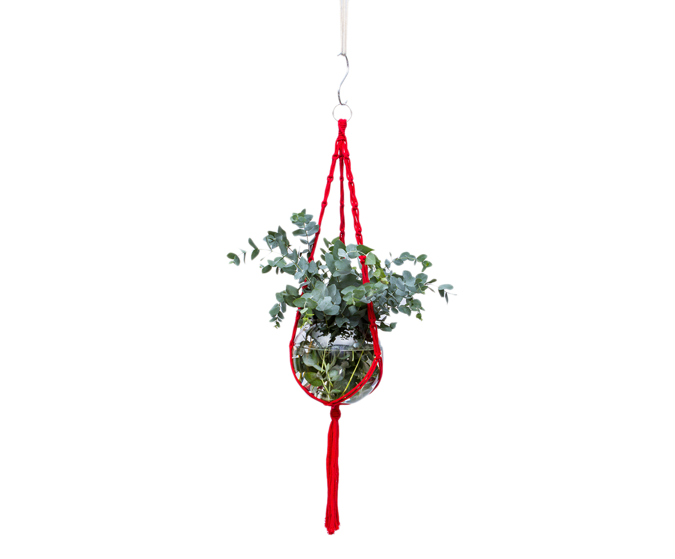 Hanger em Macram&ecirc; Summer Vermelho image number 2