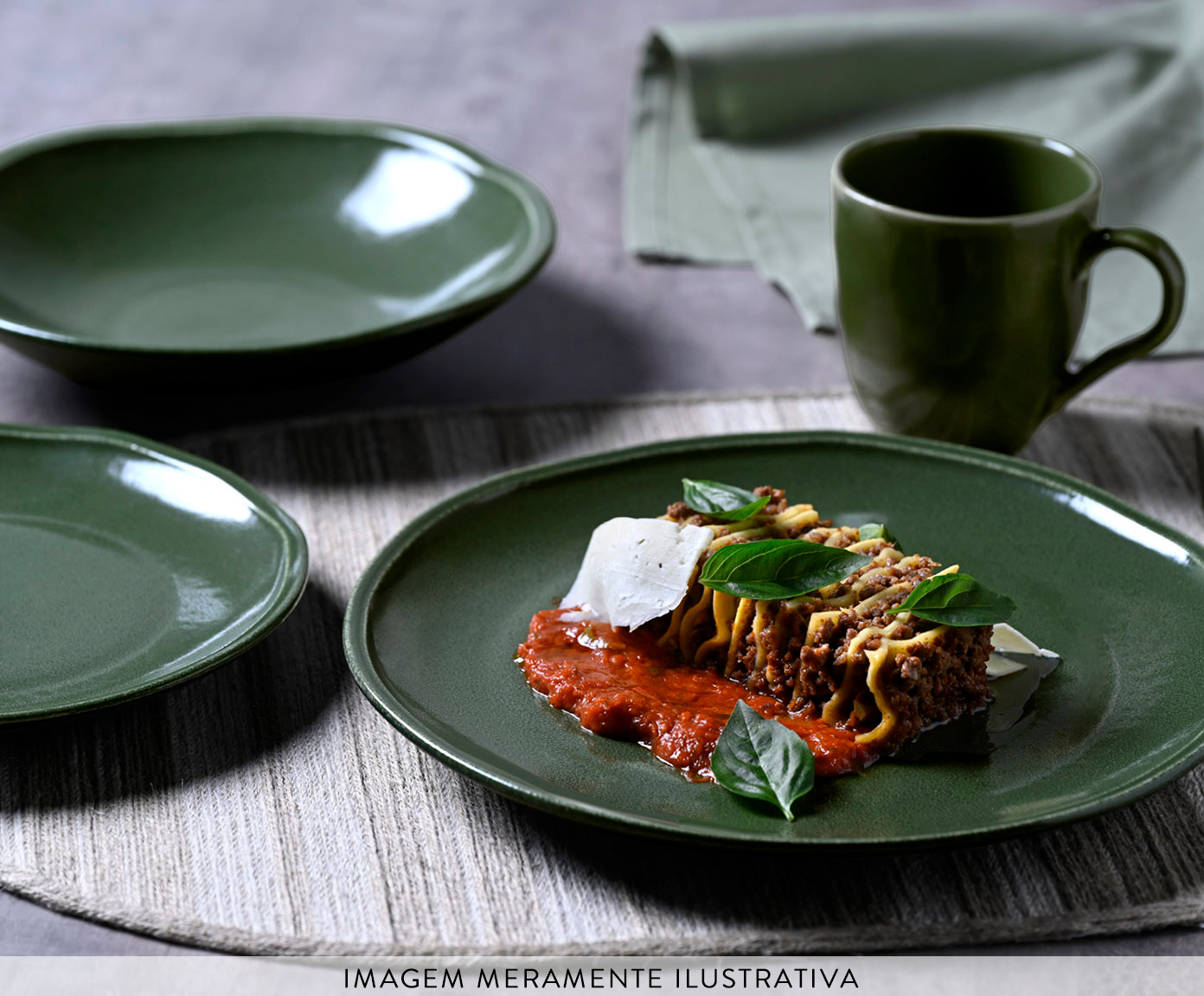 Aparelho de Jantar Daily Calm Verde Musgo image number 3