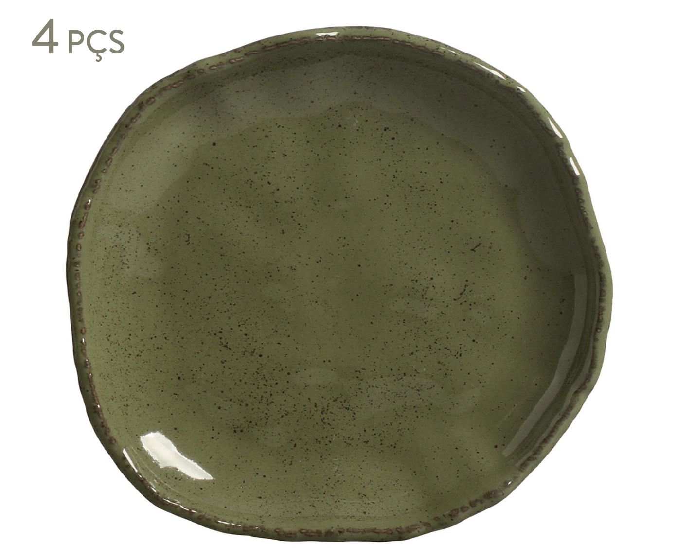 Jogo de Pratos para Sobremesa Org&acirc;nico Eco Stone Jade Verde - image 0