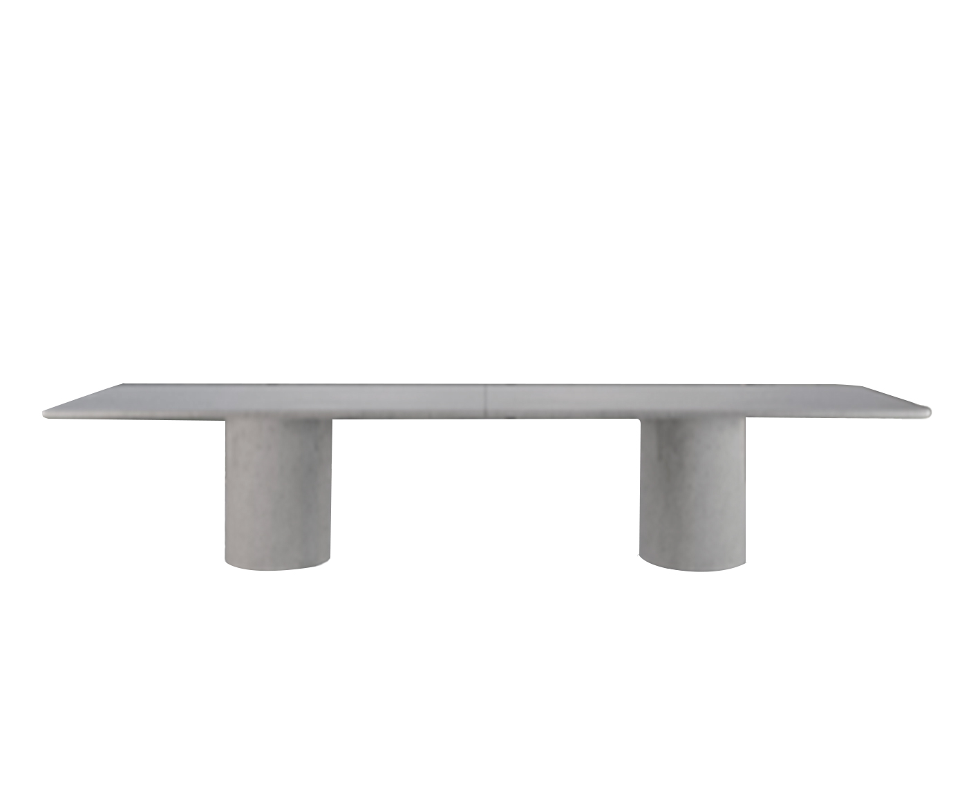 Mesa Dupla de Cil&iacute;ndrica com Duplo Tampo Reto Branco - image 0