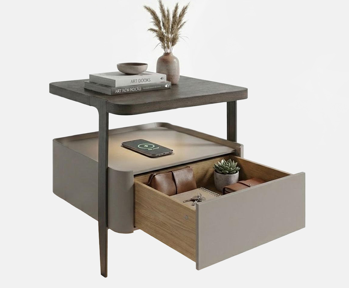 Mesa de Cabeceira Inteligente Smart Clean Cromio - image 1