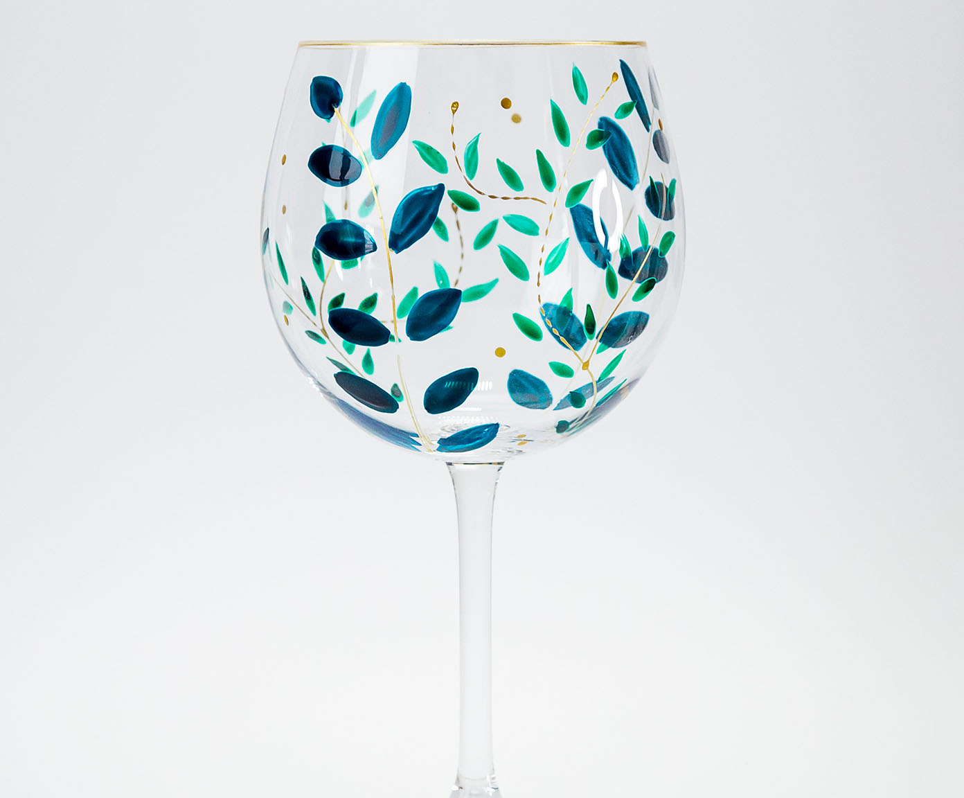 Ta&ccedil;a para Gin em Cristal Esmeralda image number 2