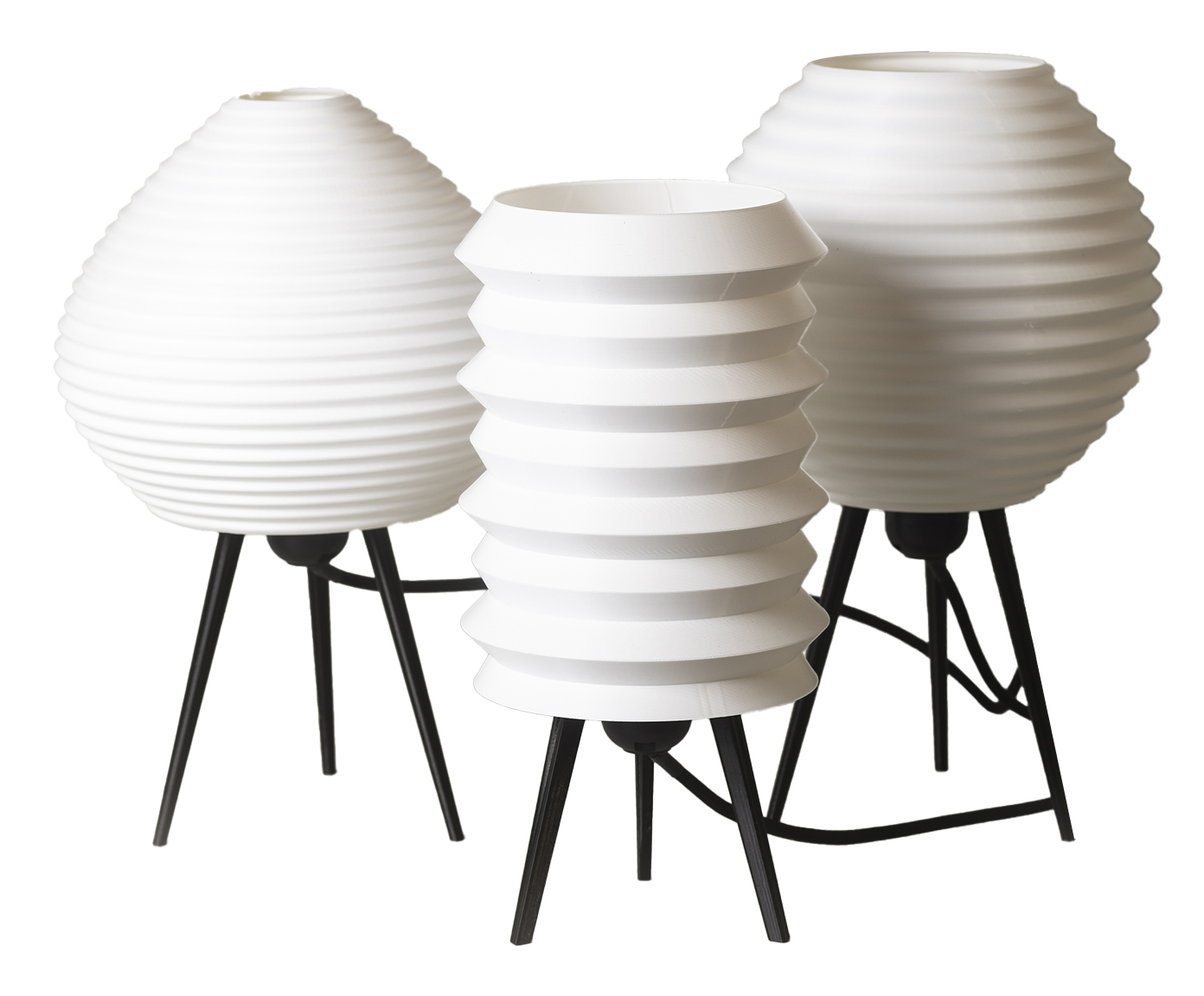 Conjunto de Luminarias Japonesas Bivolt - Base Preta - image 0