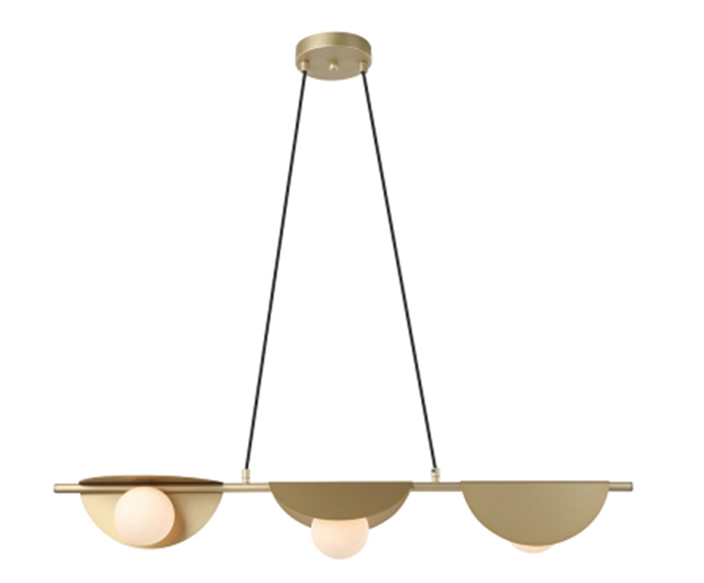 Pendente Cacau Dourado e Branco Bivolt - image 0