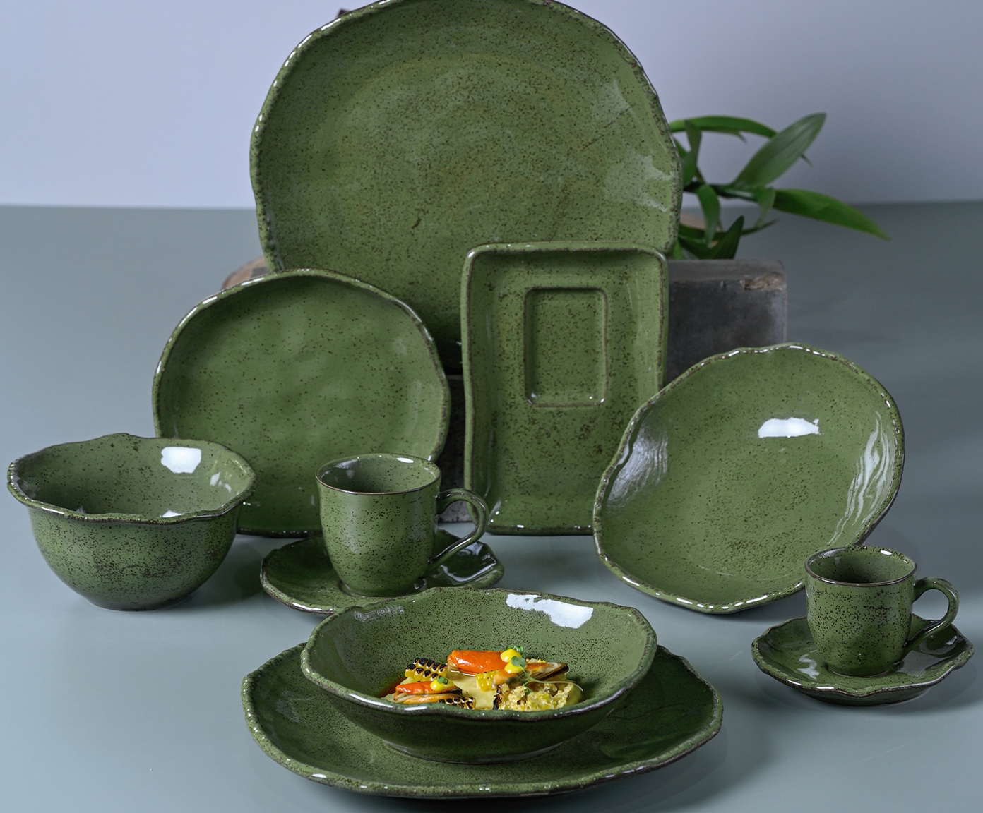 Jogo de Pratos Fundo Org&acirc;nico Eco Jade Verde image number 3